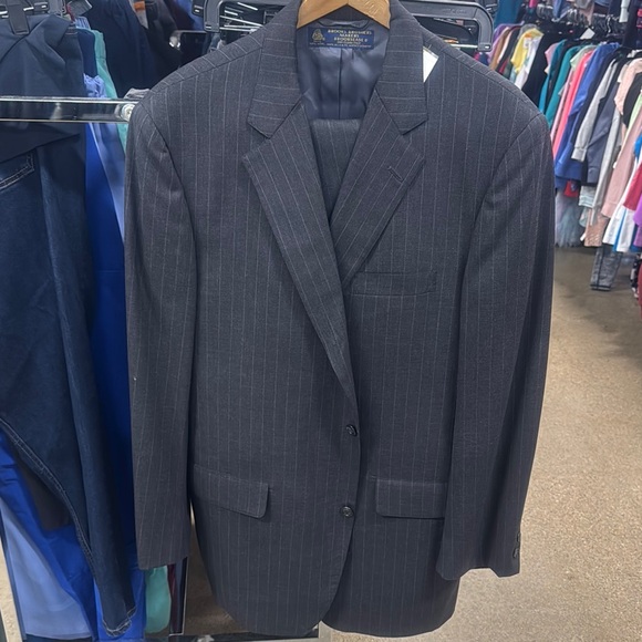 Brooks Brothers Dark Gray Pinstripe Suit